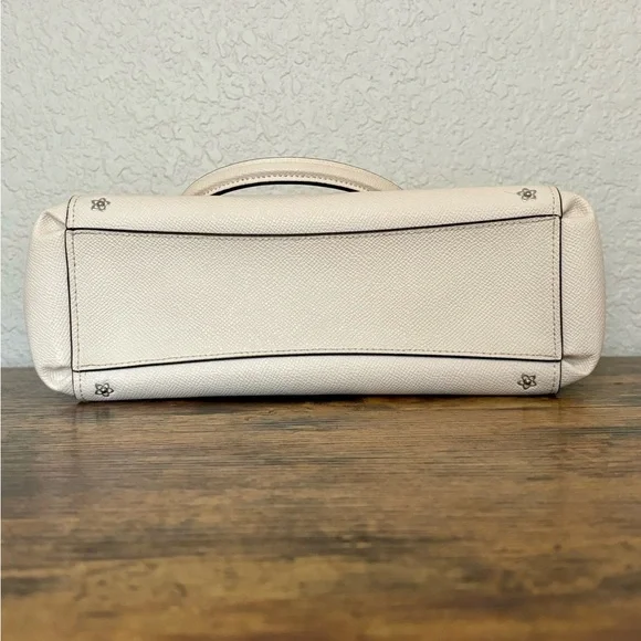 NEW Coach Mini Brooke Carryall Small Satchel Crossbody Chalk Silver Rivets - Picture 7 of 11